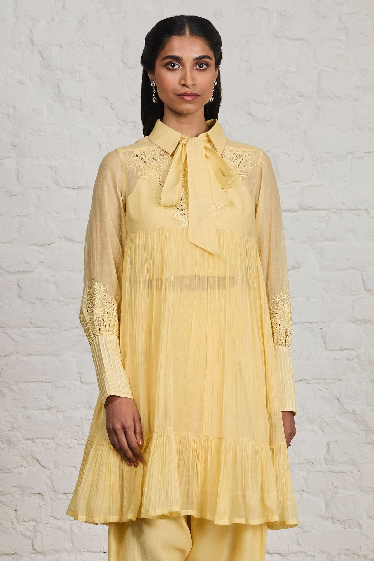 Cora Yellow Tunic Set