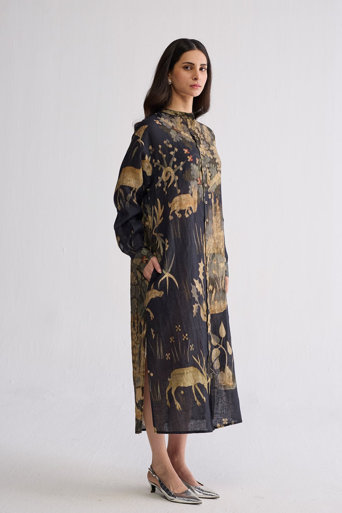 Banyan Linen Shirt Dress