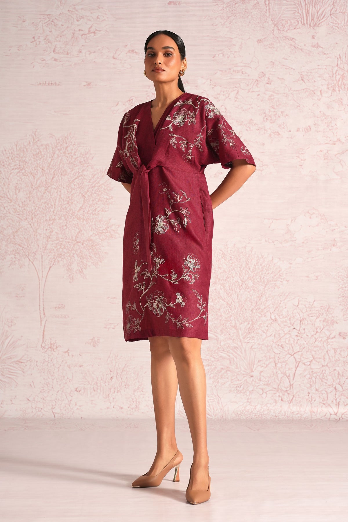 Bloomscape Merlot Dress