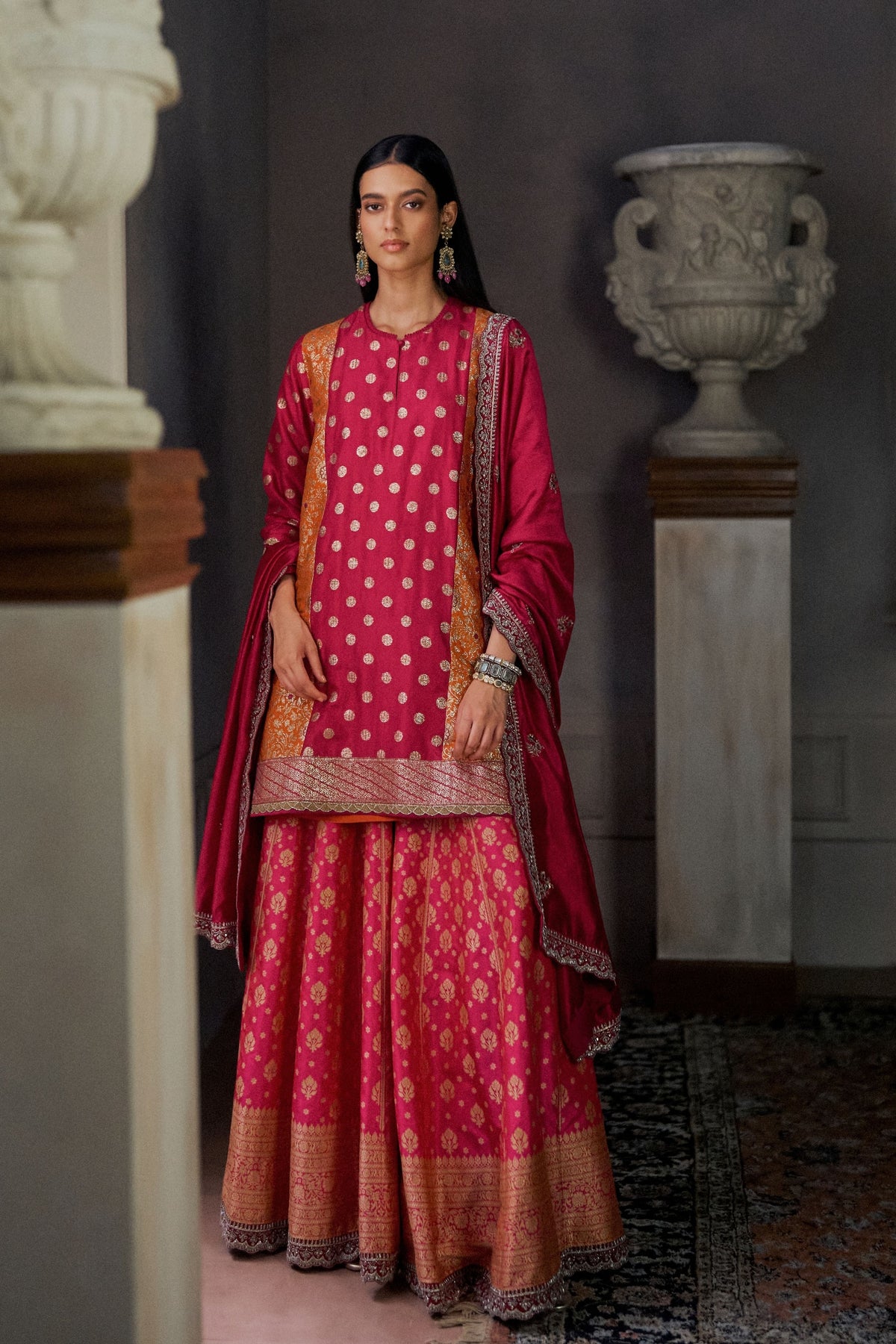 Banarasi Pink Sharara Set