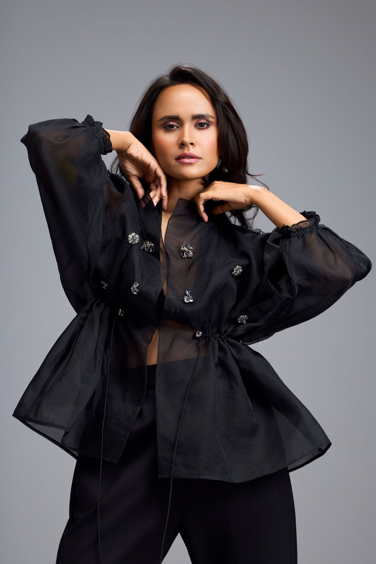 Black Embellished Top