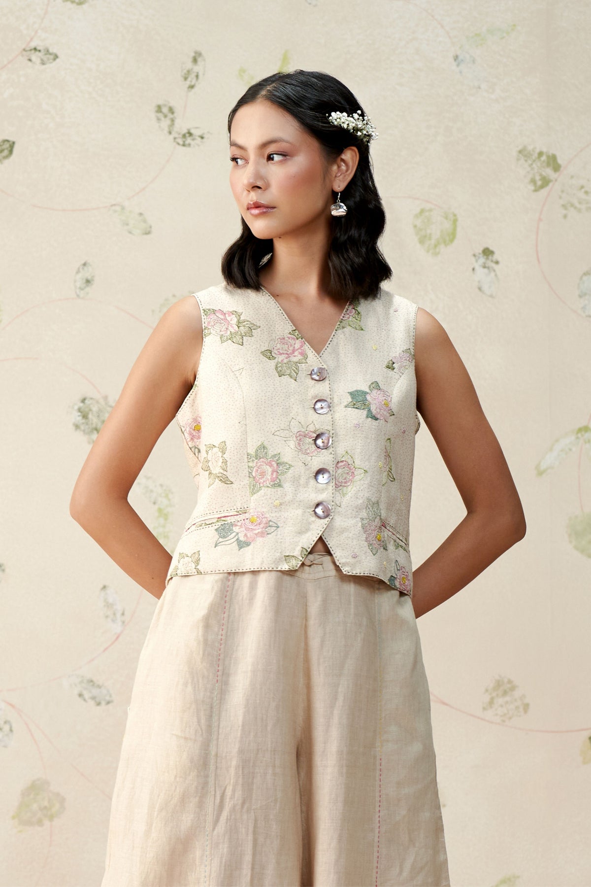 Rose De Meaux Vest