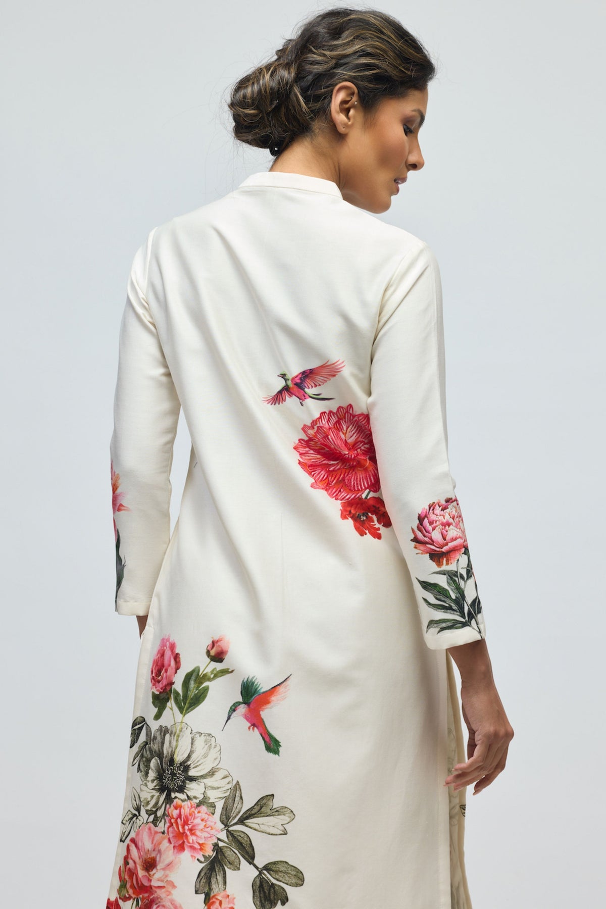 Chanderi Floral Printed Tunic Set