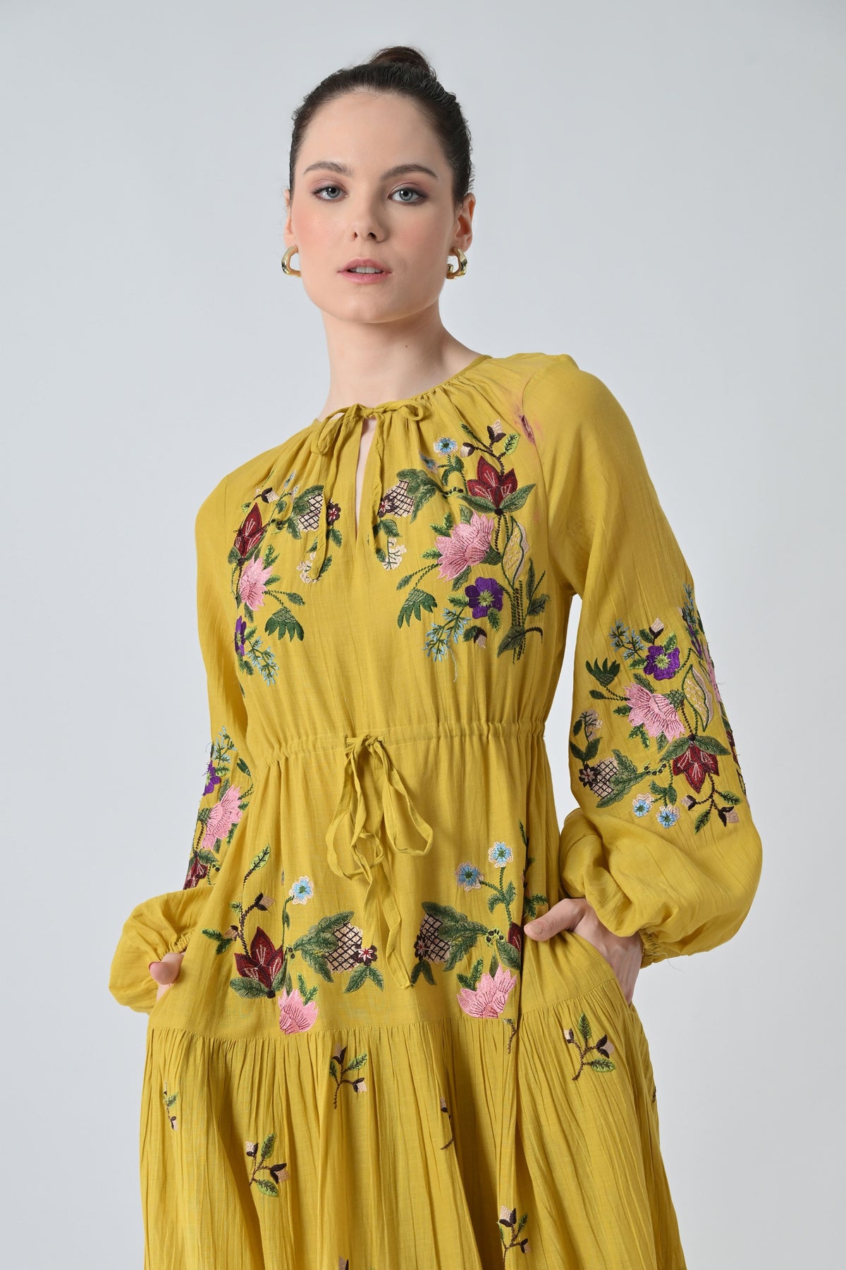 Sunflower Yellow Midi Dress