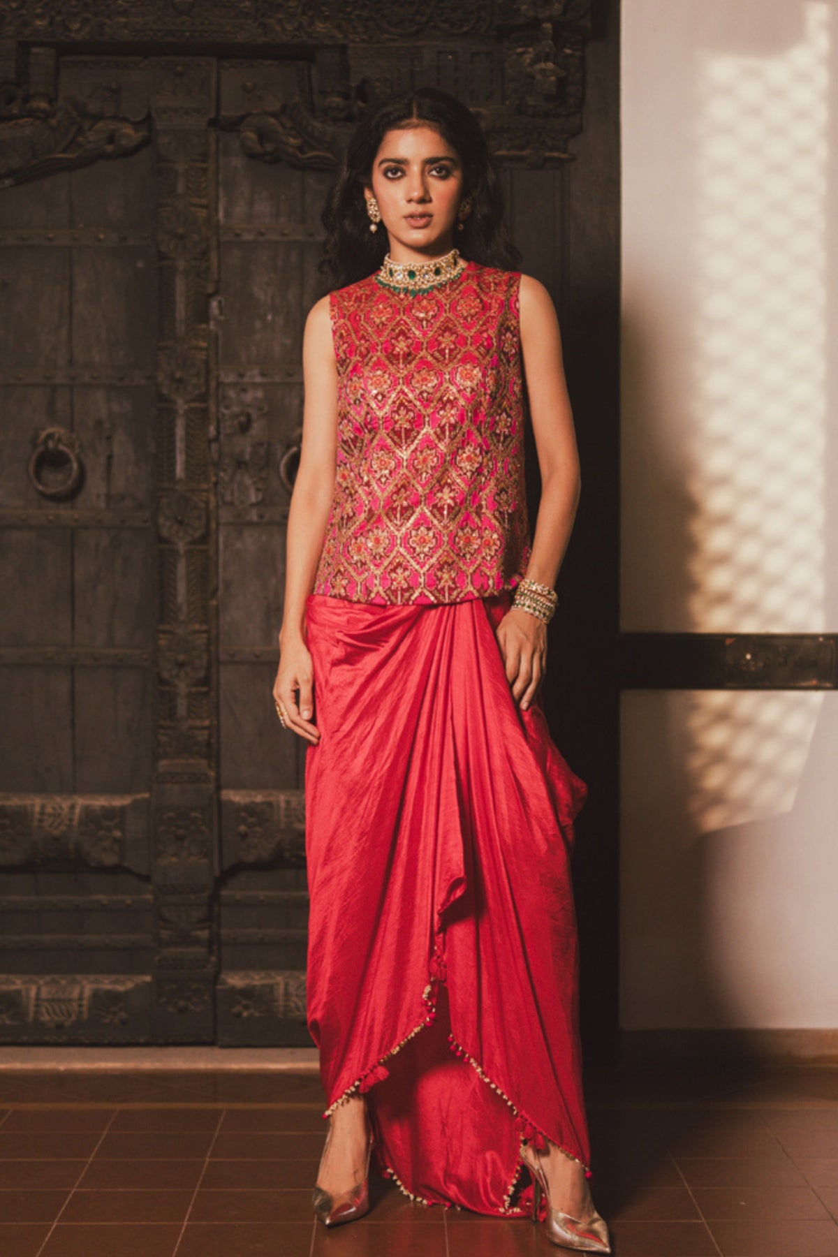 Shreena Draped Skirt Set