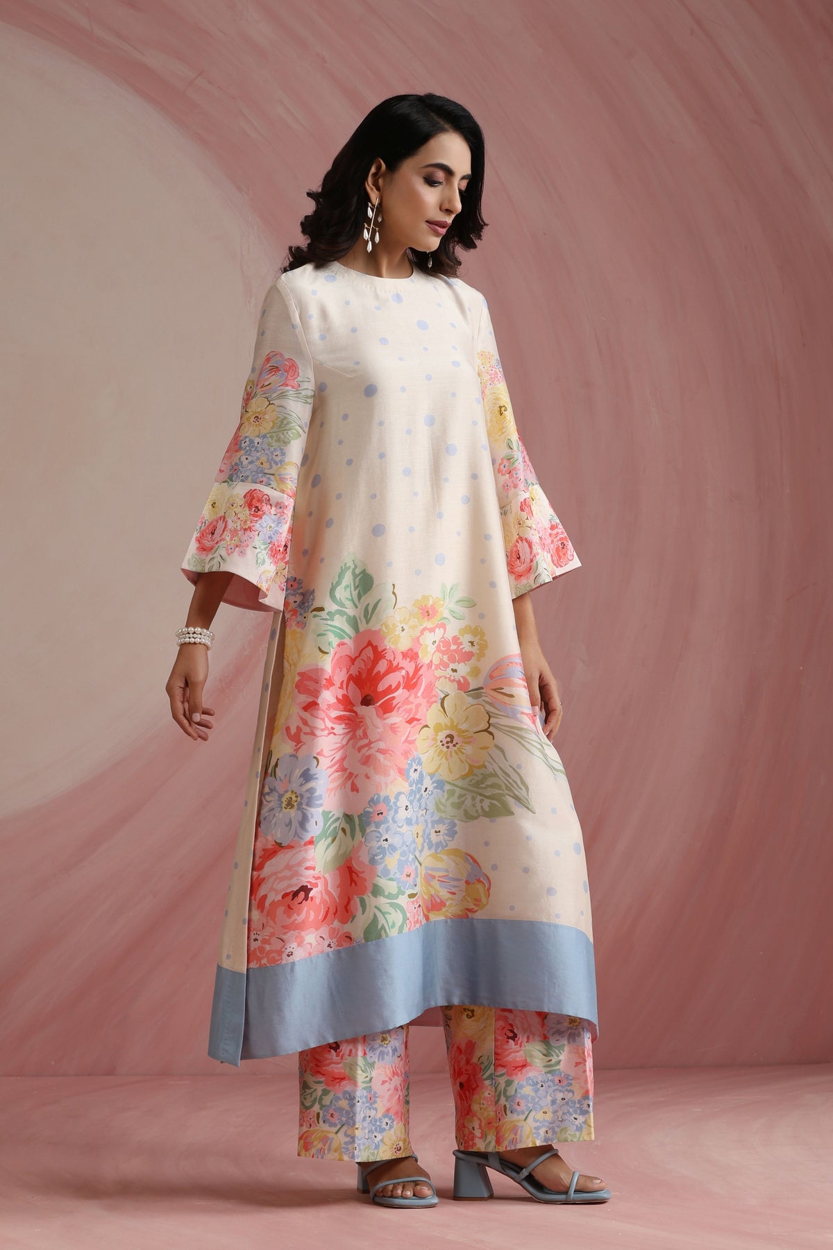 Ivory Mahal Chanderi Kurta Set