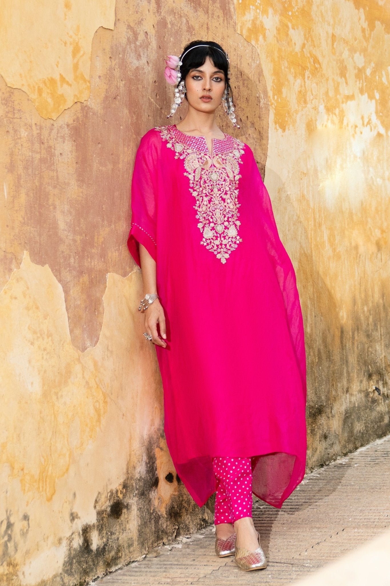 Peacock Kaftan - Pink City - Elahe