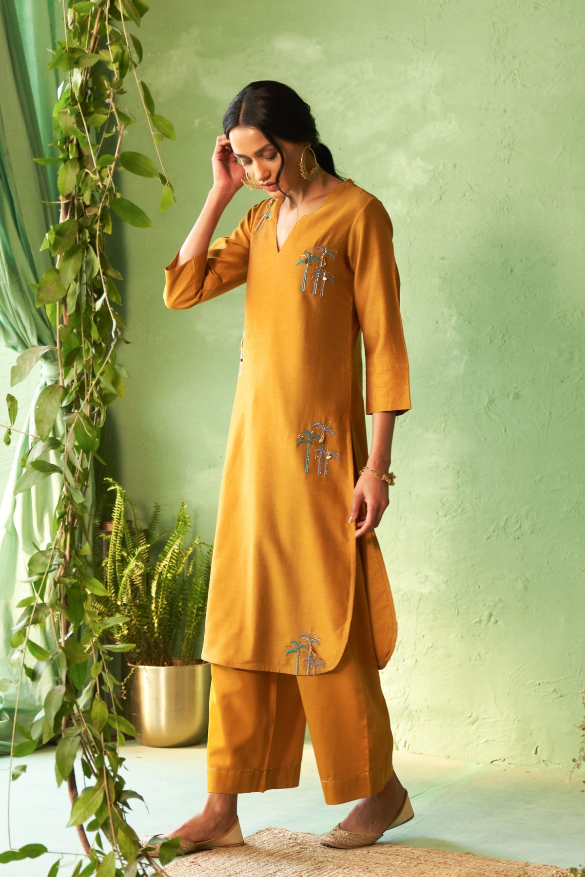 Palm Kurta  Set