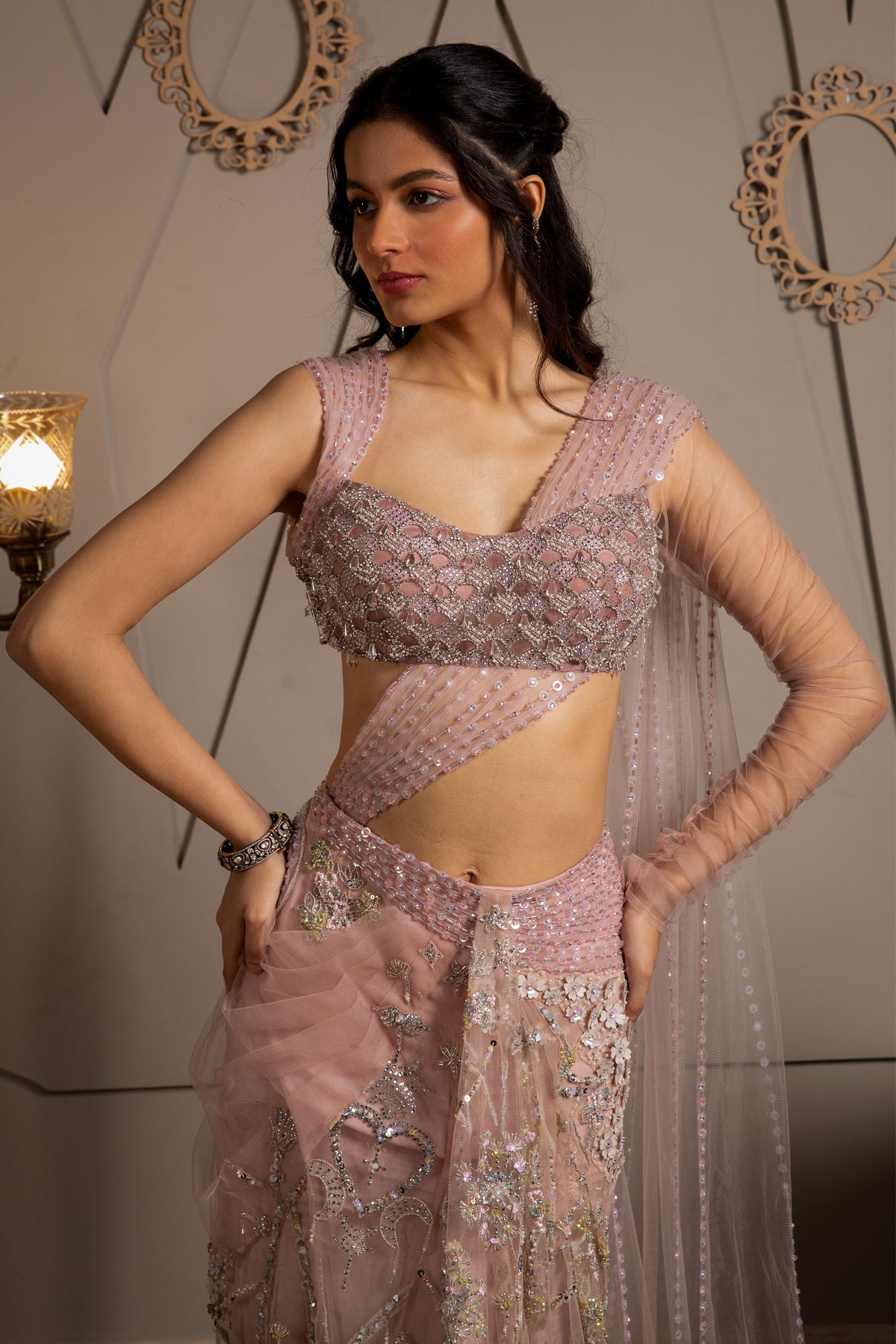 Lumina Drape Saree Set