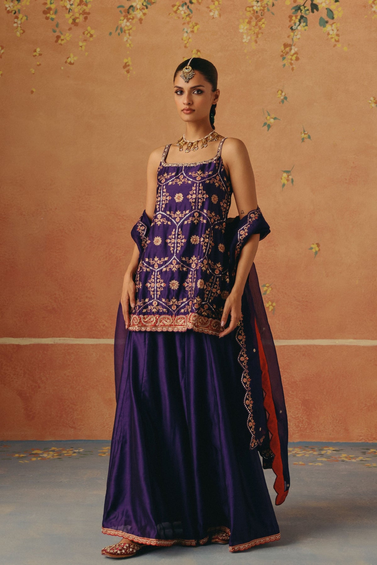 Jamun Gul Sharara Set