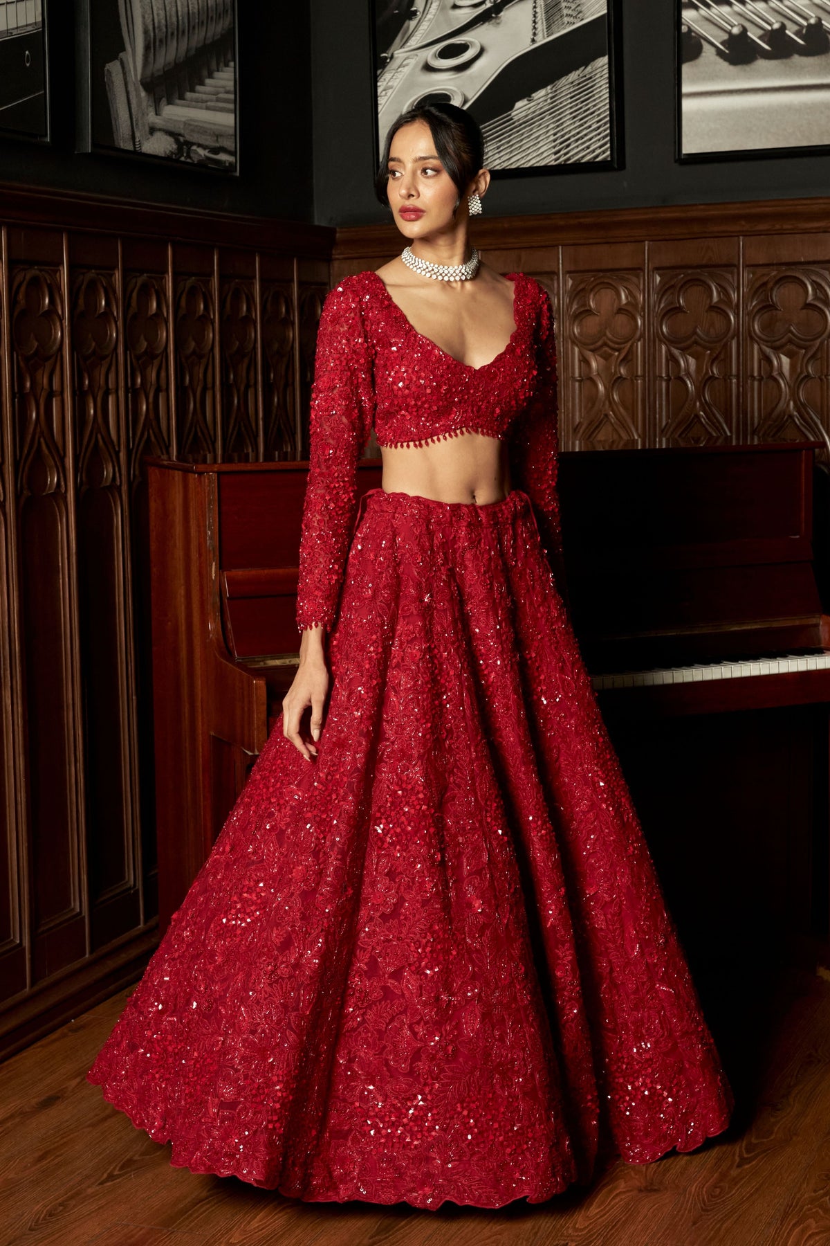 Red Bridal Lehenga Set