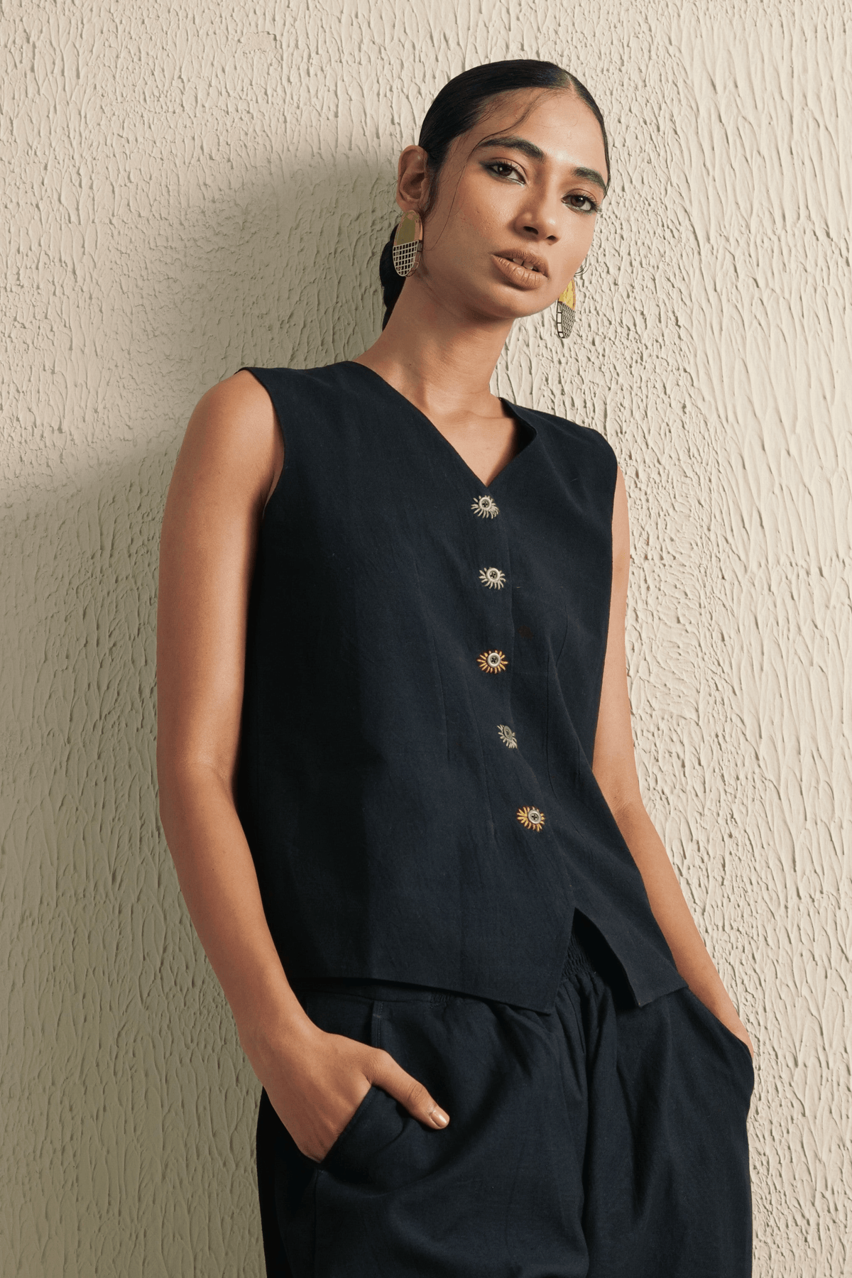 Black Coal Jacket Set