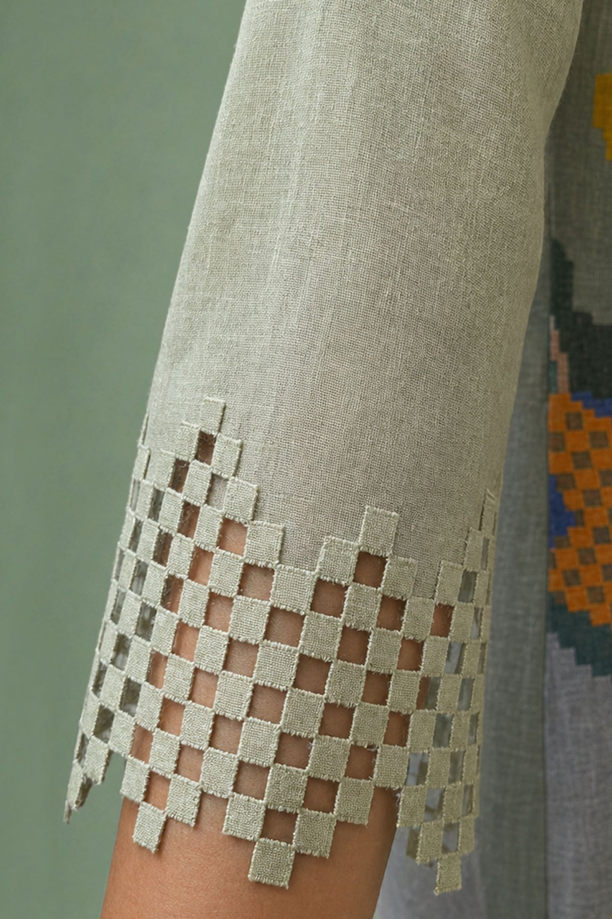 Ikat Cutwork Shift Dress