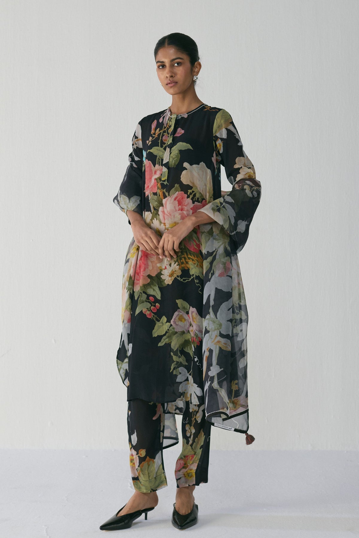 Carmine Long Kurta Set