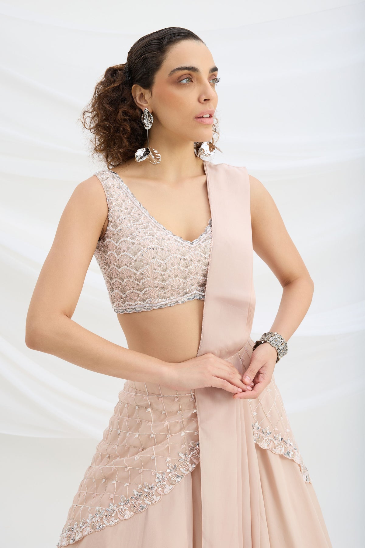 Light Pink Lehenga Set