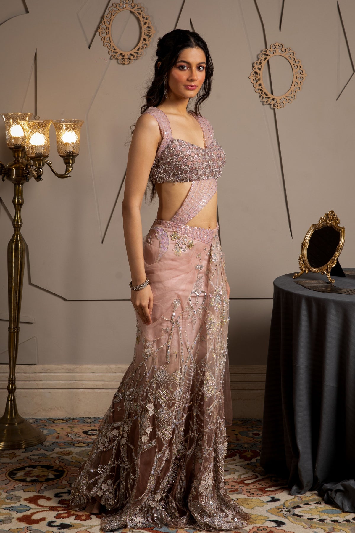 Lumina Drape Saree Set