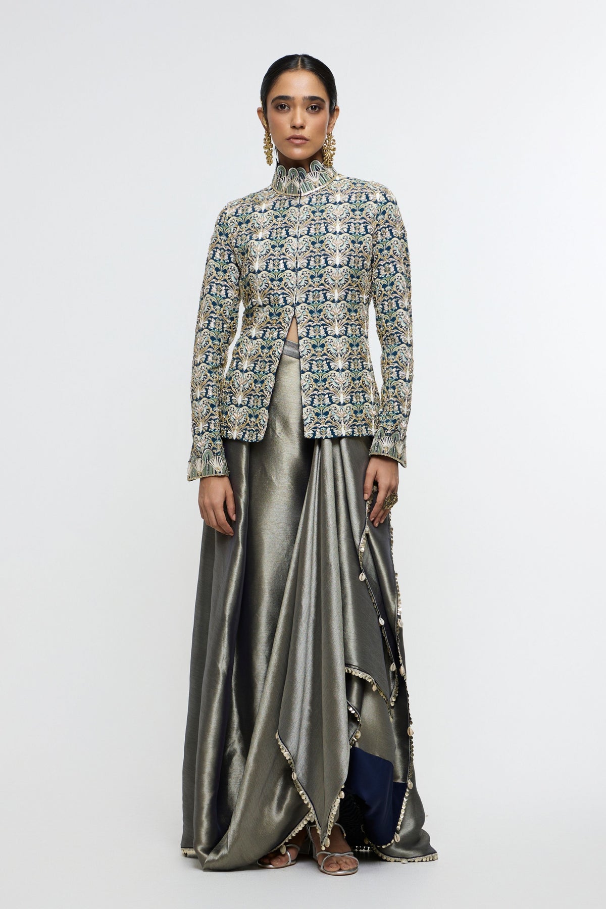 Ziana Embellished Jacket Set
