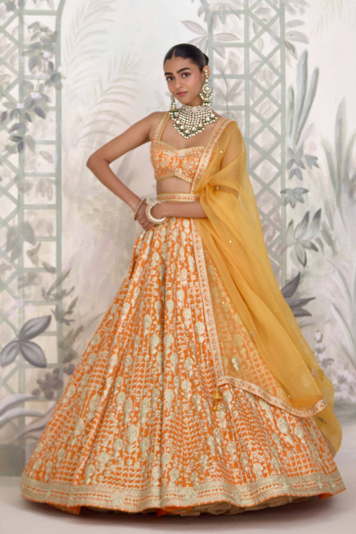 Marigold Orange Lehenga Set