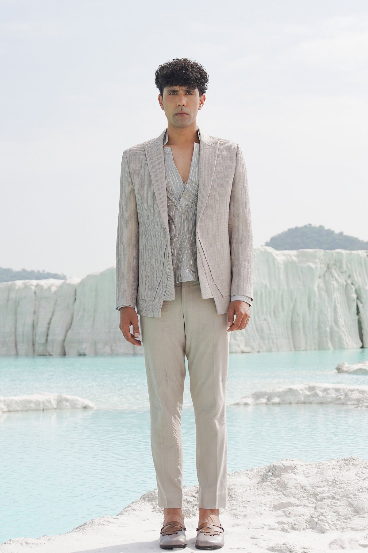 Grey Blazer Set