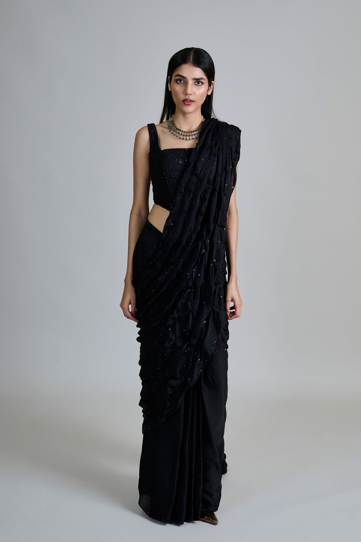 Yuki Draped Saree Set