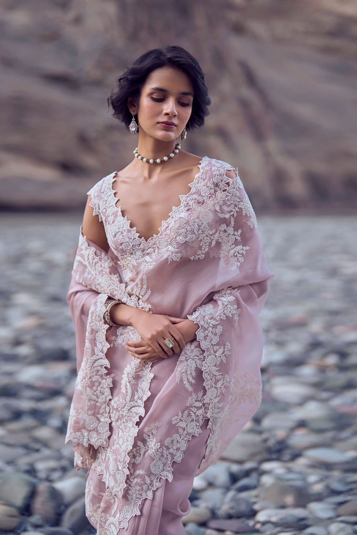 Poth Highlighted Saree Set