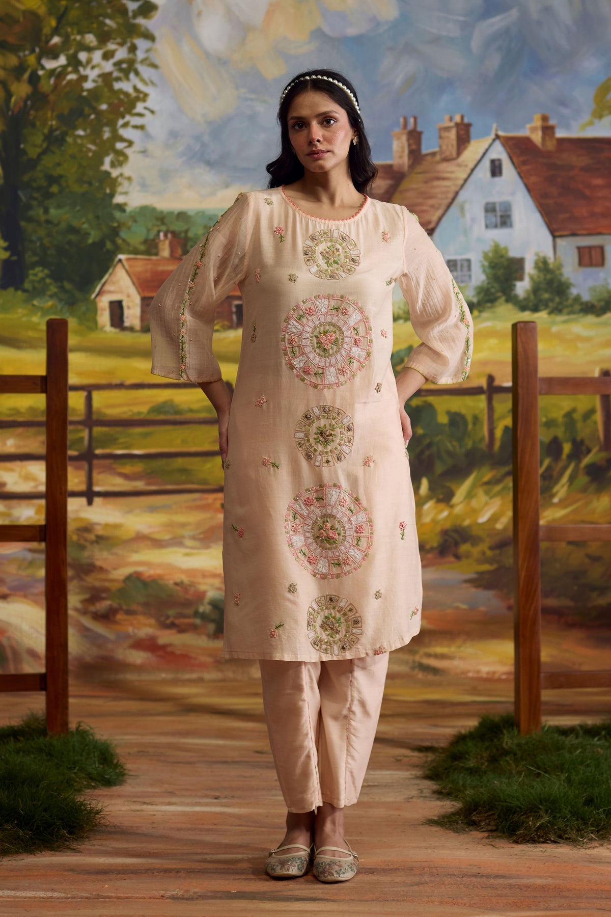 Sorbet Floral Beaded Kurta