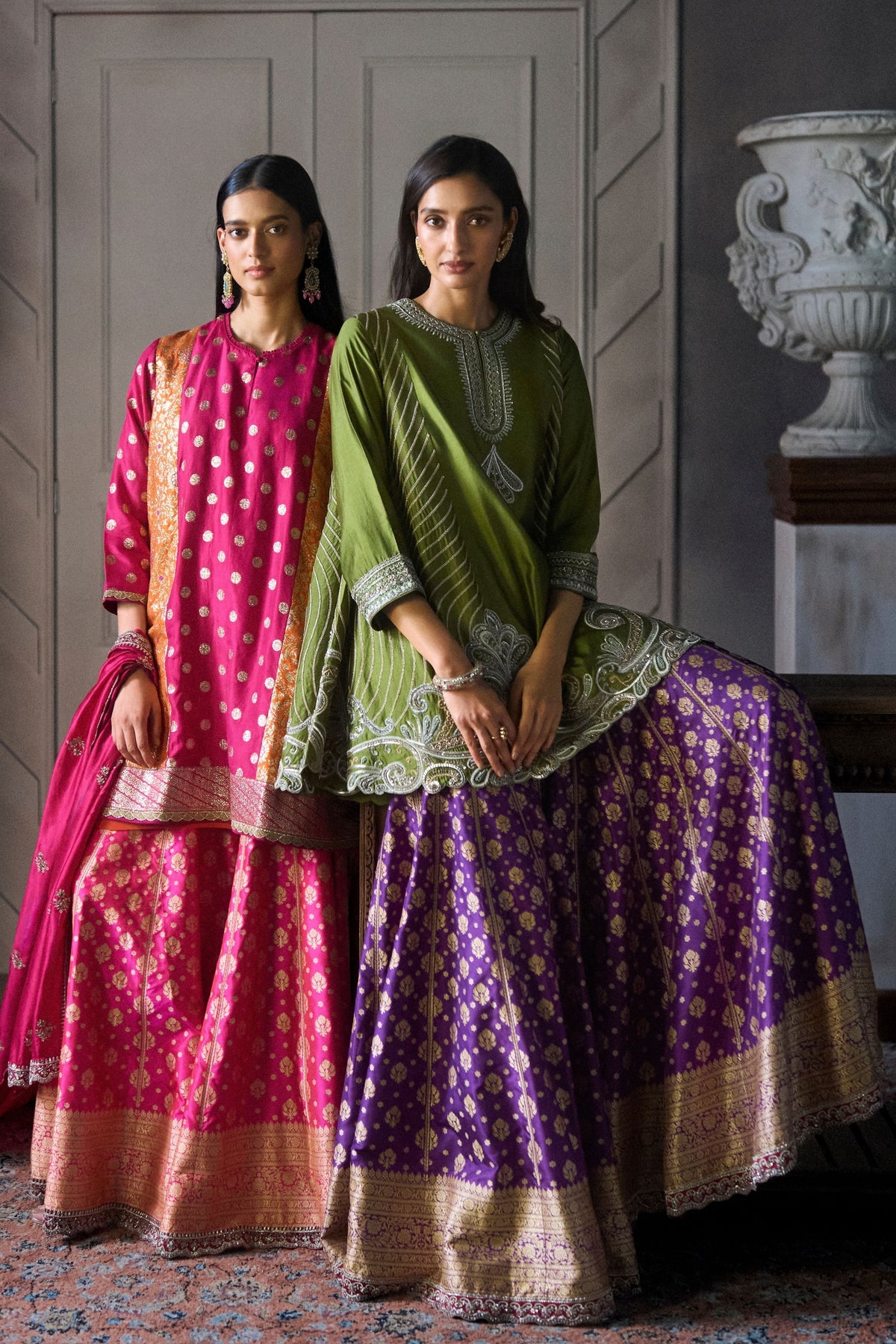 Banarasi Pink Sharara Set