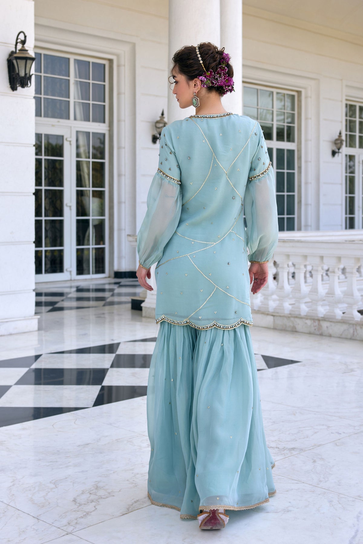 Zainab Flowy Gharara Set