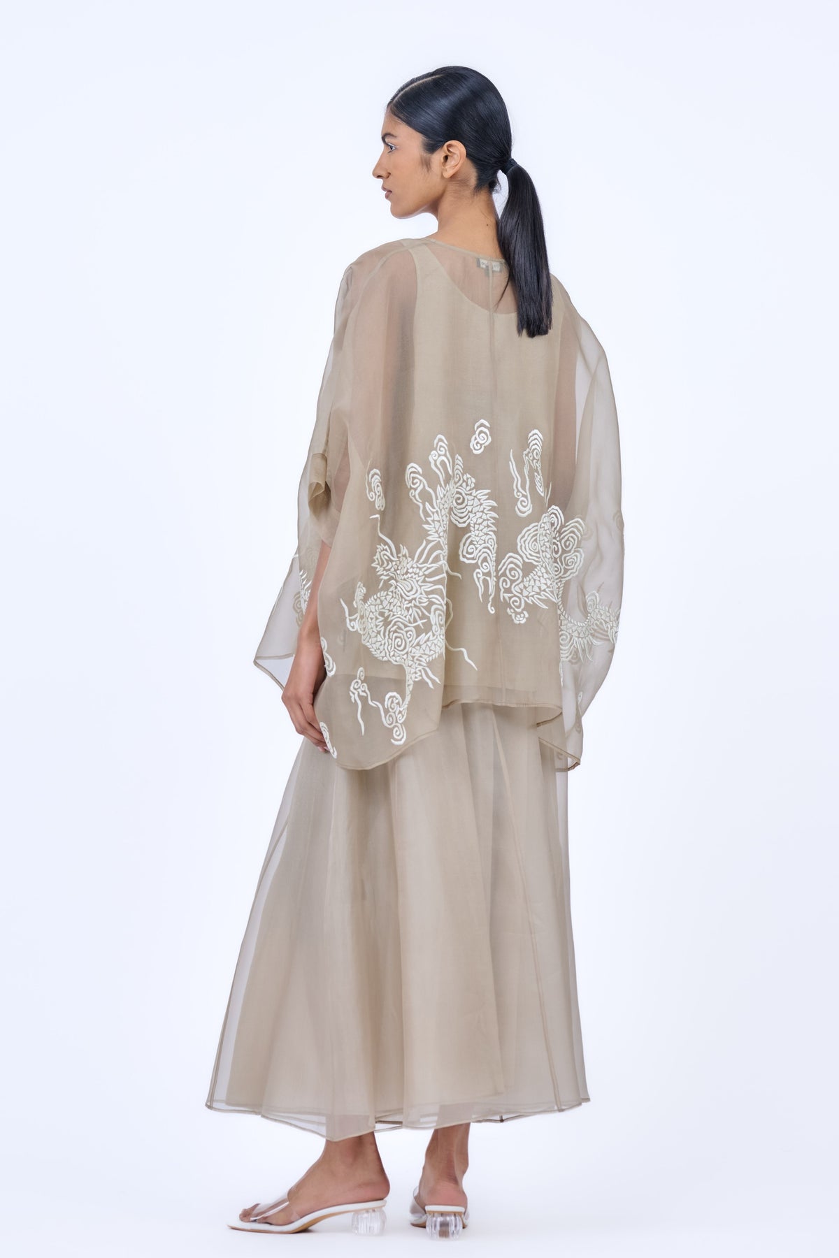Threadwork Silk Organza Cape