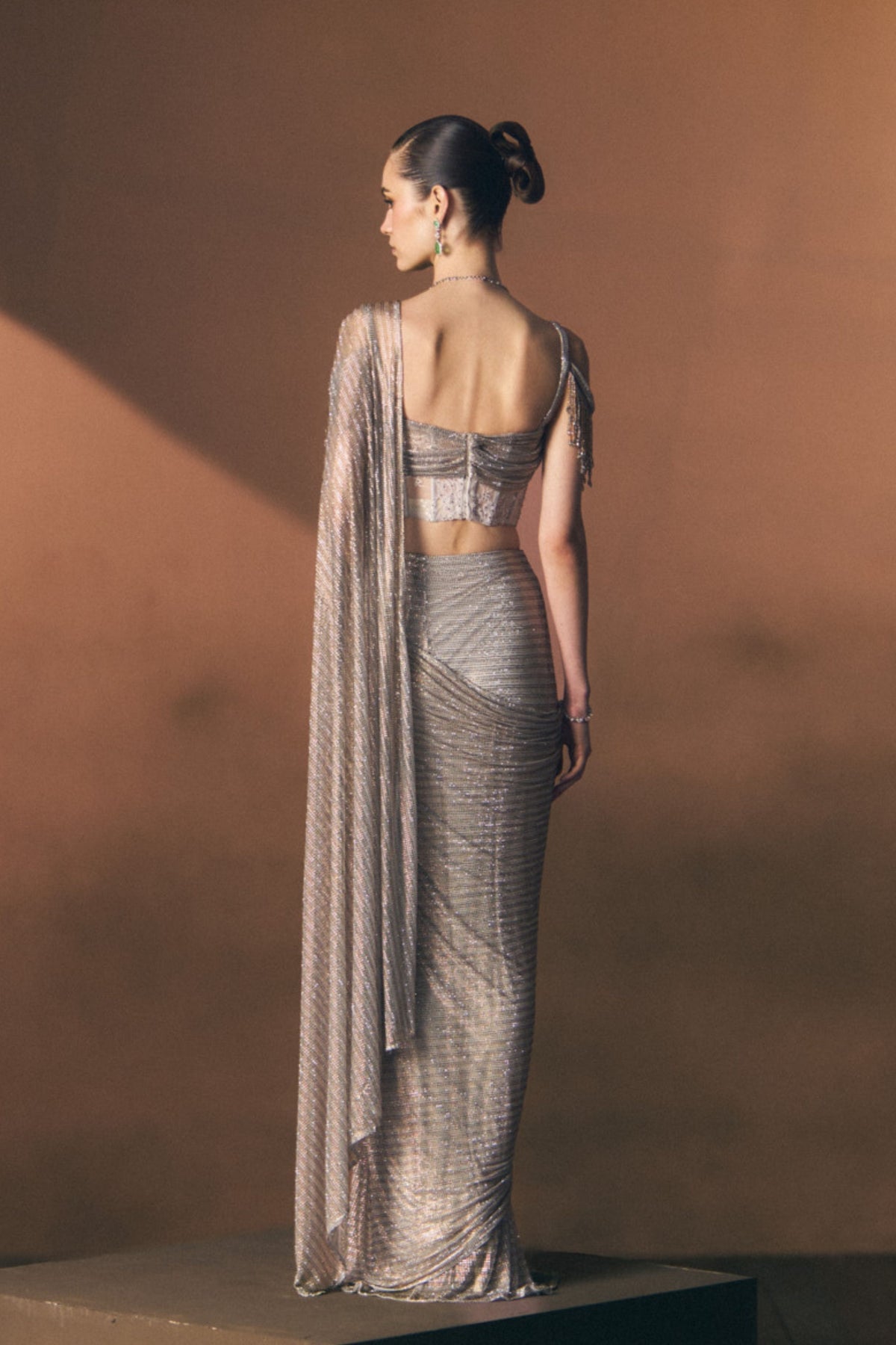 Mist Drape Saree Set