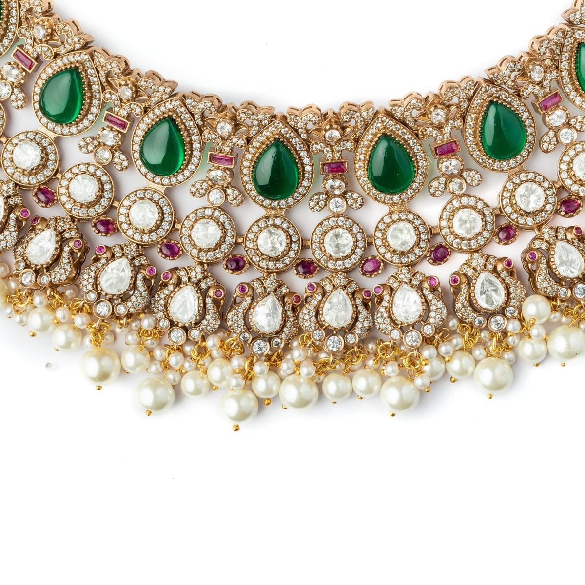 Gold Plated Necklace Set With Maangtikka