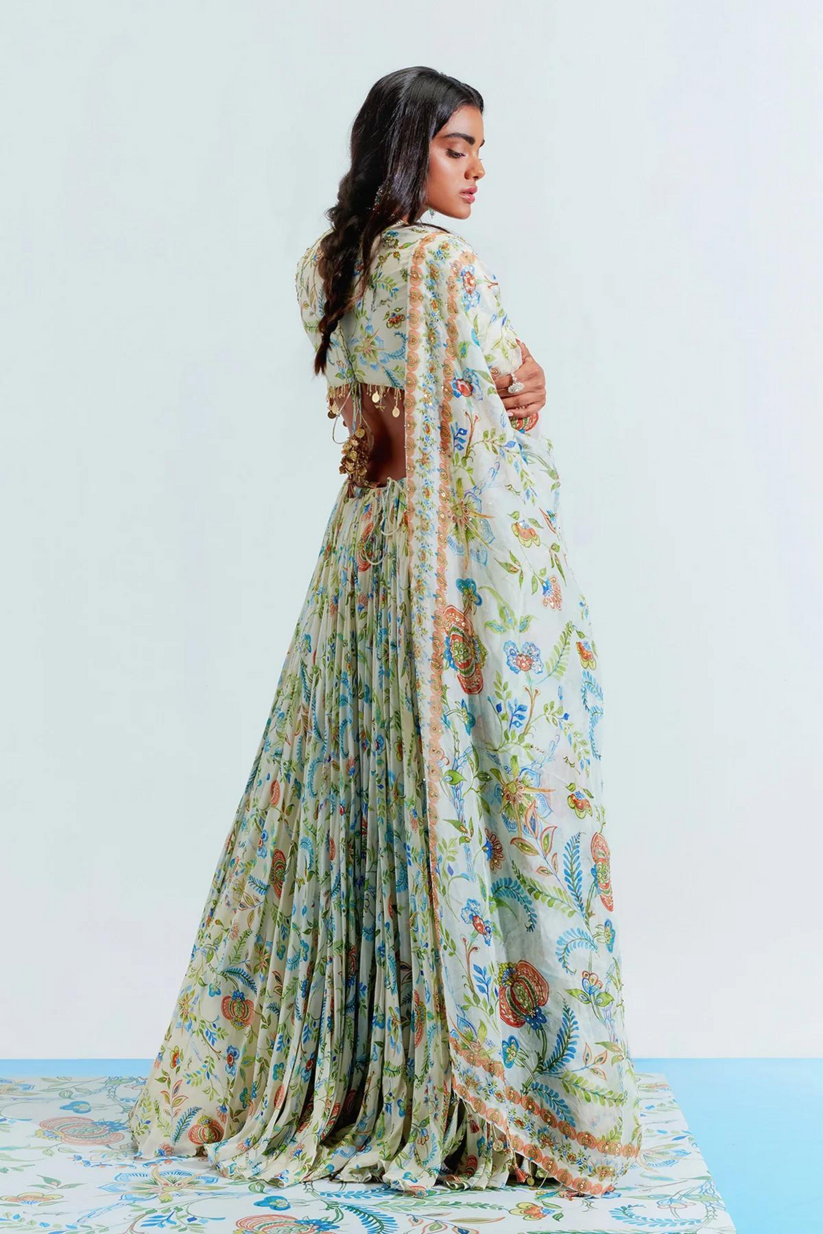 Bushra Ivory Embroidered Anarkali Set