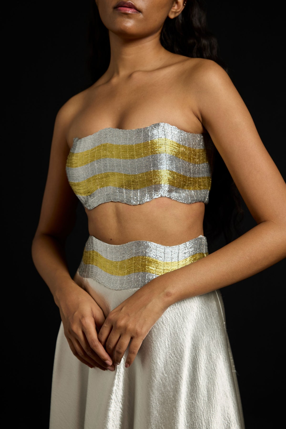 Metallic Wave Satin Ensemble