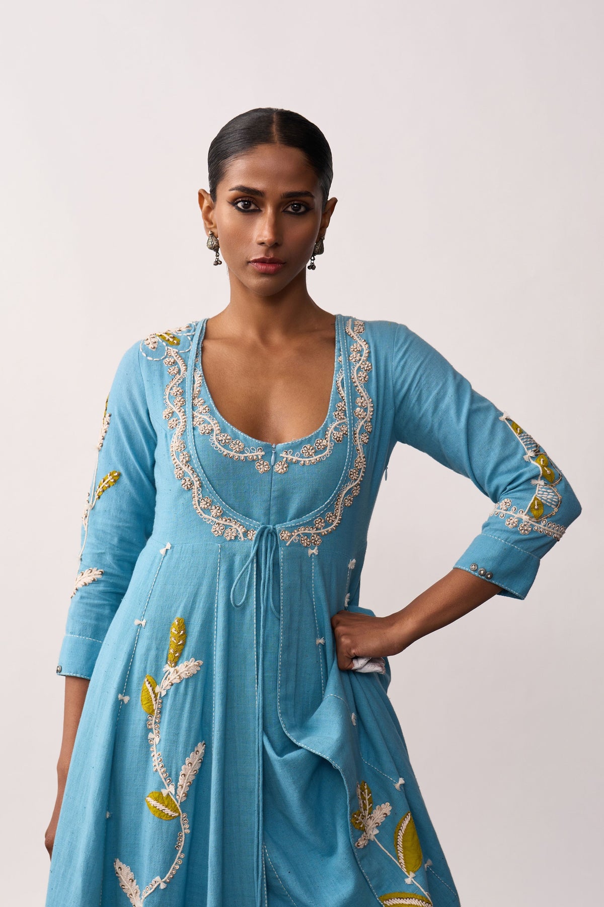 Hazrat Blue Anarkali Set