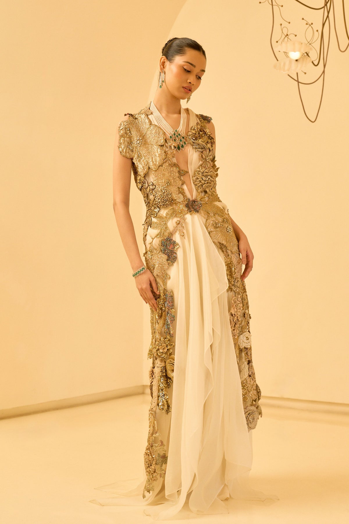Aurelia Gold Jacket Set