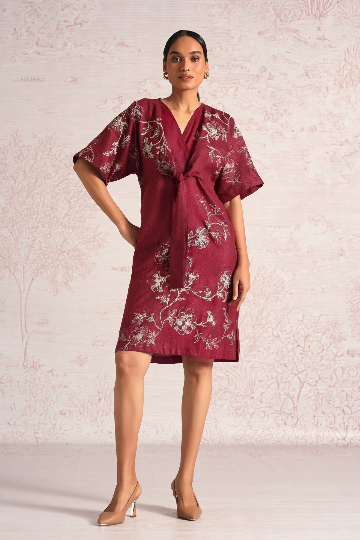 Bloomscape Merlot Dress