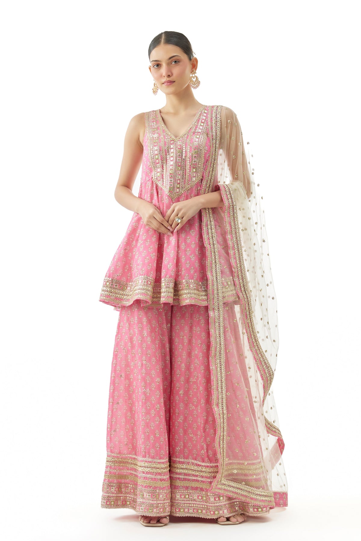 Pink Simoni Sharara Set