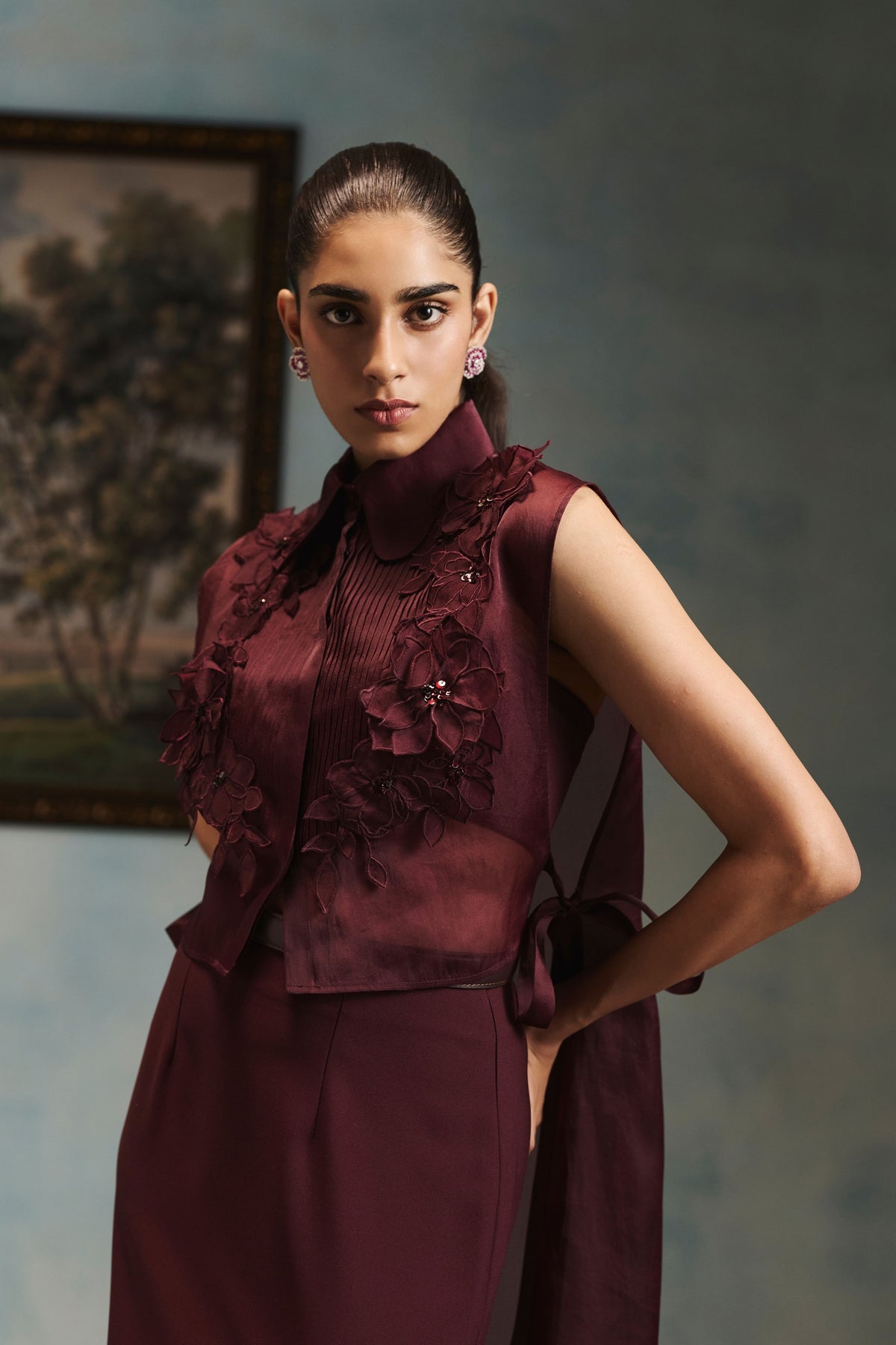 Vienna Crimson Veil Shirt