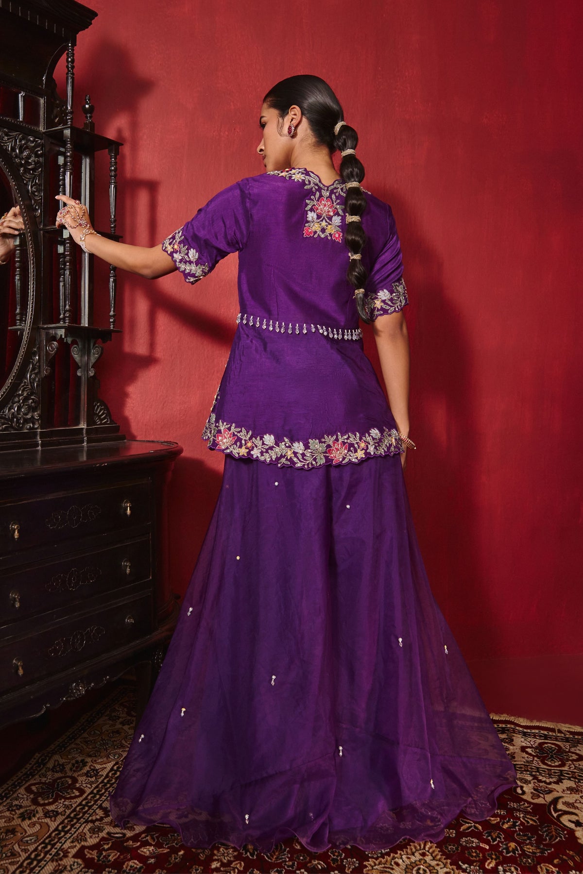 Purple Urvi Jacket Set
