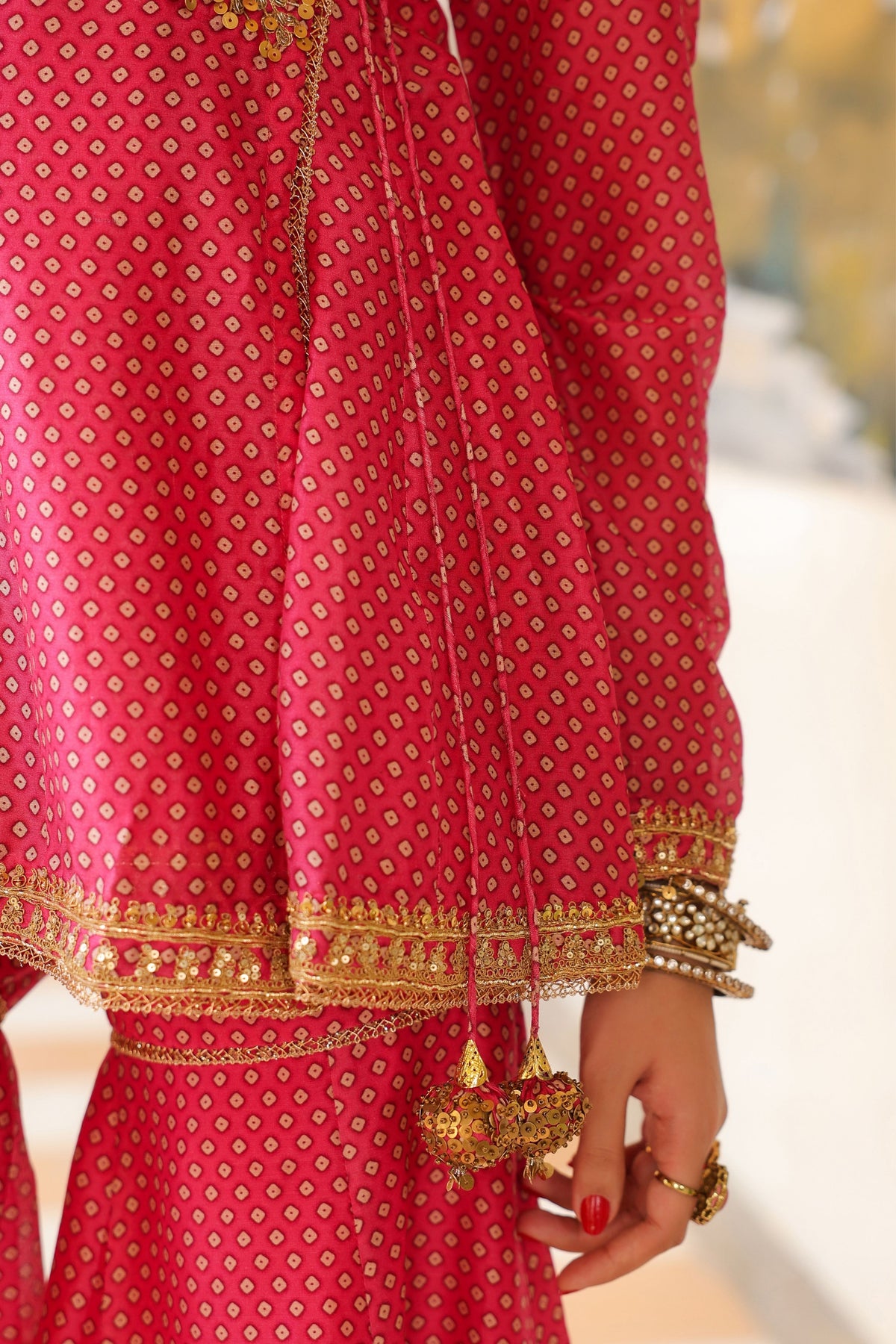 Ahista Pink Angrakha Sharara Set