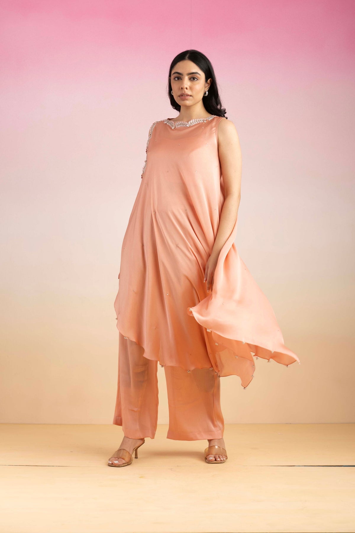 Leher Peach  Cape Set
