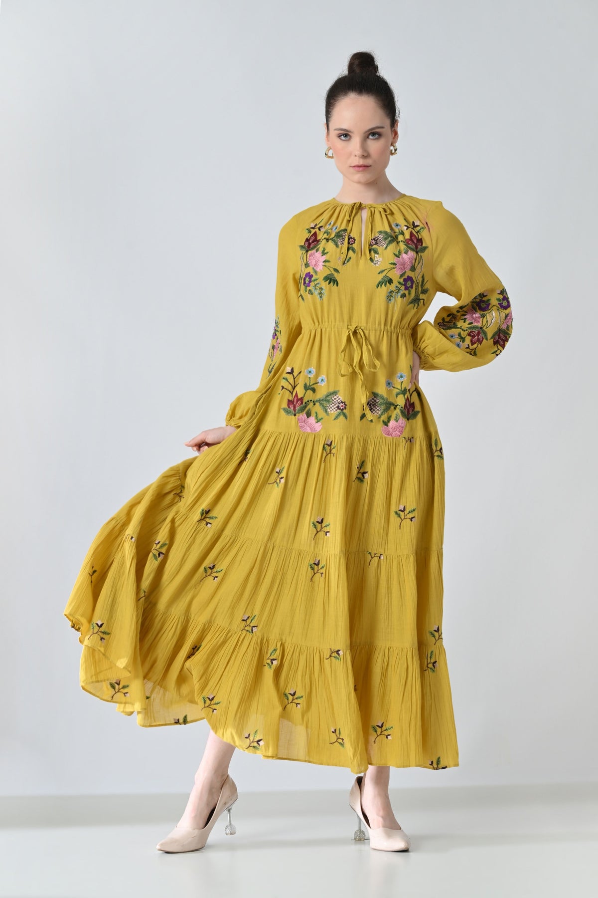 Sunflower Yellow Midi Dress