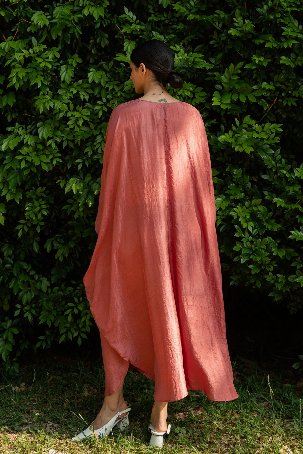 Old Rose Pondy Kaftan