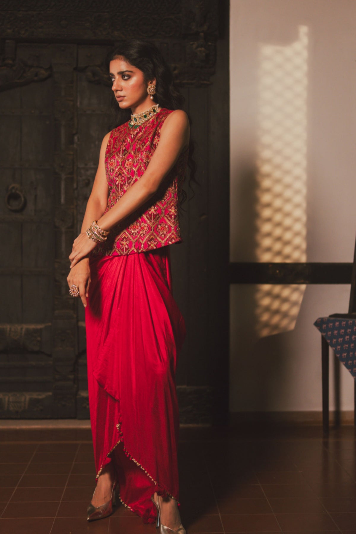 Shreena Draped Skirt Set