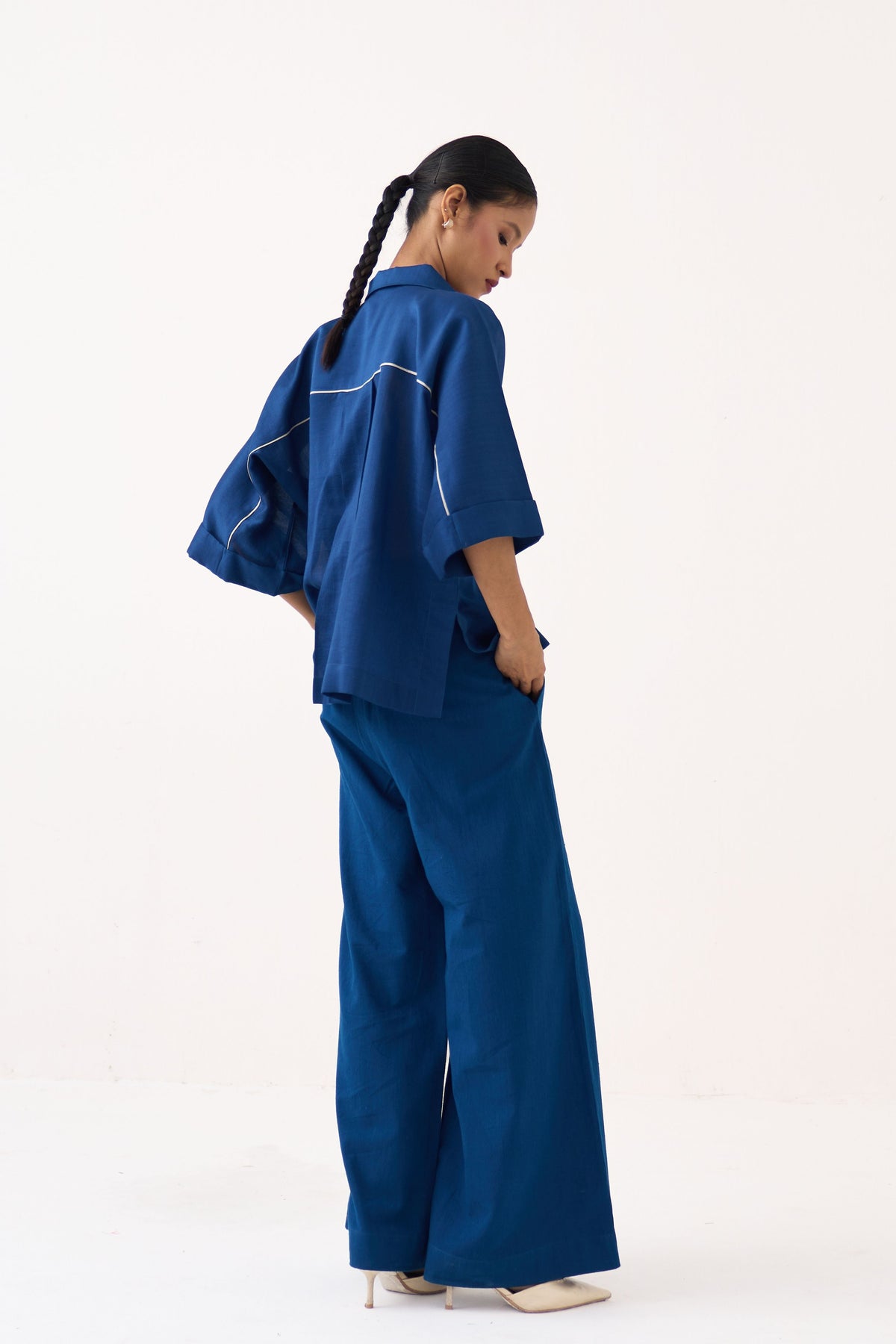 Floral Applique Shirt Co-Ord Set