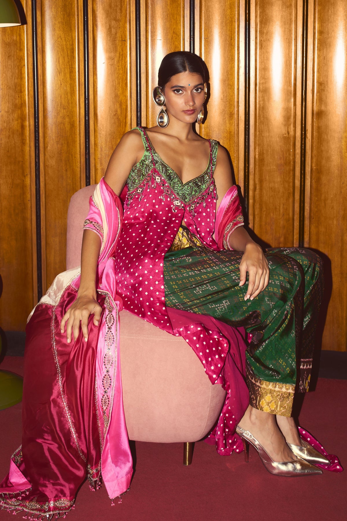Naima Green Patola Farshi Kurta Set