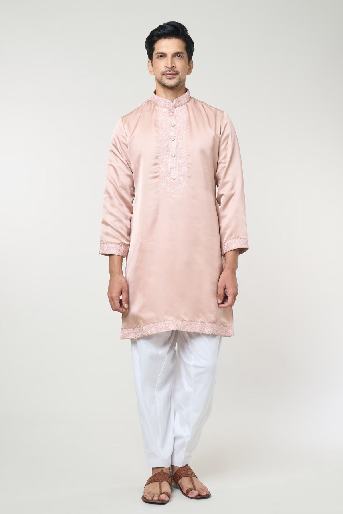 Dusty Rose Embroidred Kurta Set