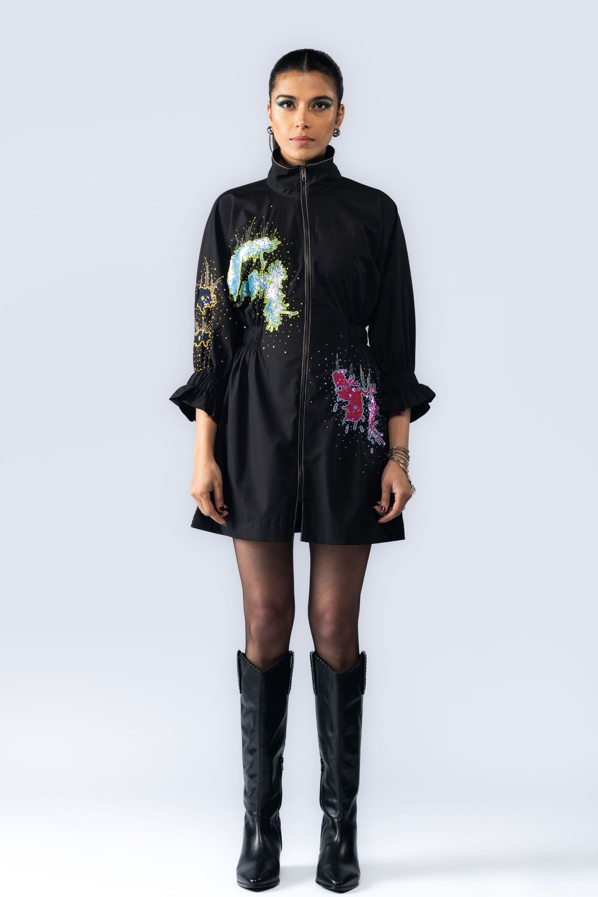 Seraphic Black Sequin Dress