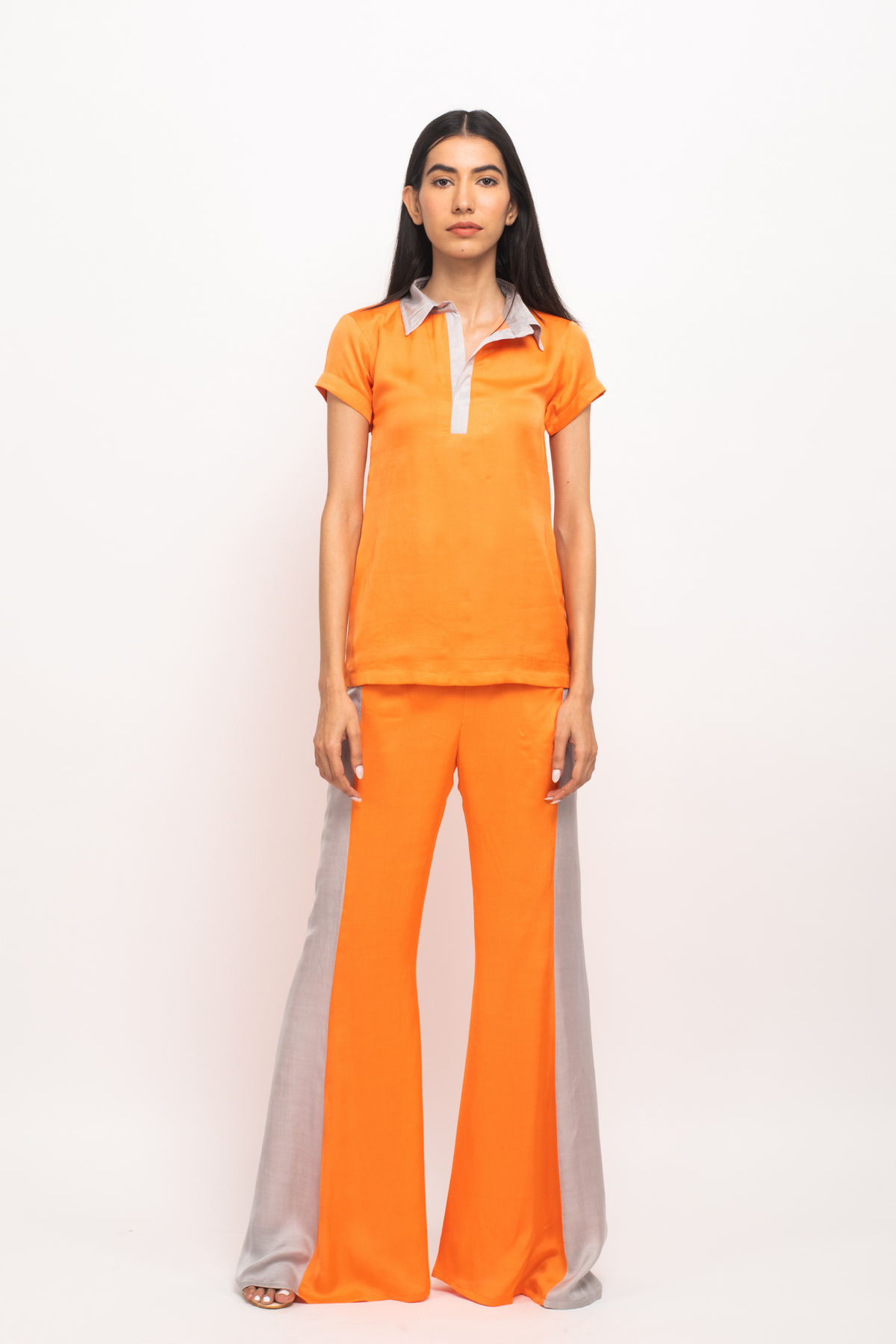 Orange and Grey Co-ord Set