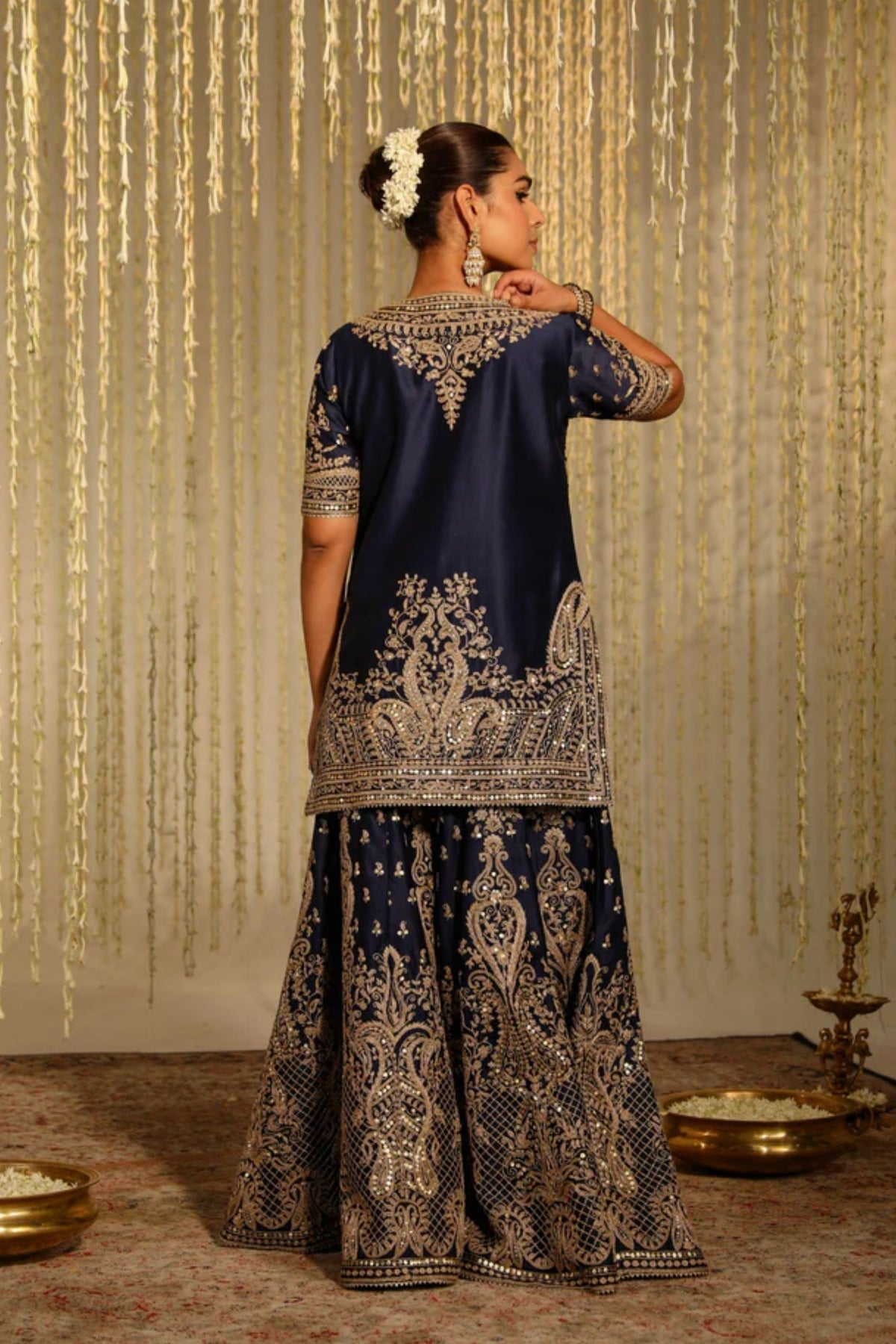 Aafiya Blue Sharara Set